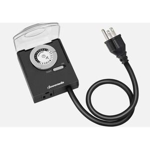 DEWENWILS Outdoor Outlet Light Timer with with 2 ft Cord Waterproof Light Timer